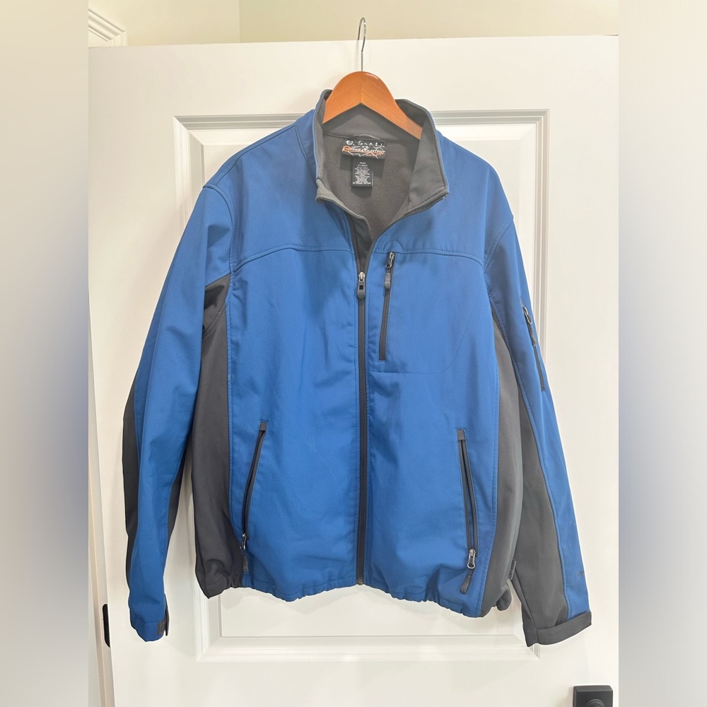 Free Country Mens Jacket Lined Royal Blue Black Size XL